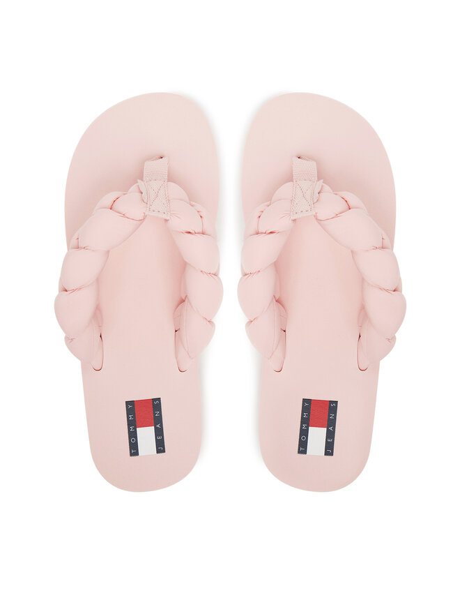 Tommy Jeans Джапанки Tommy Jeans Braided Thong Beach Sandal EN0EN02877 Розов