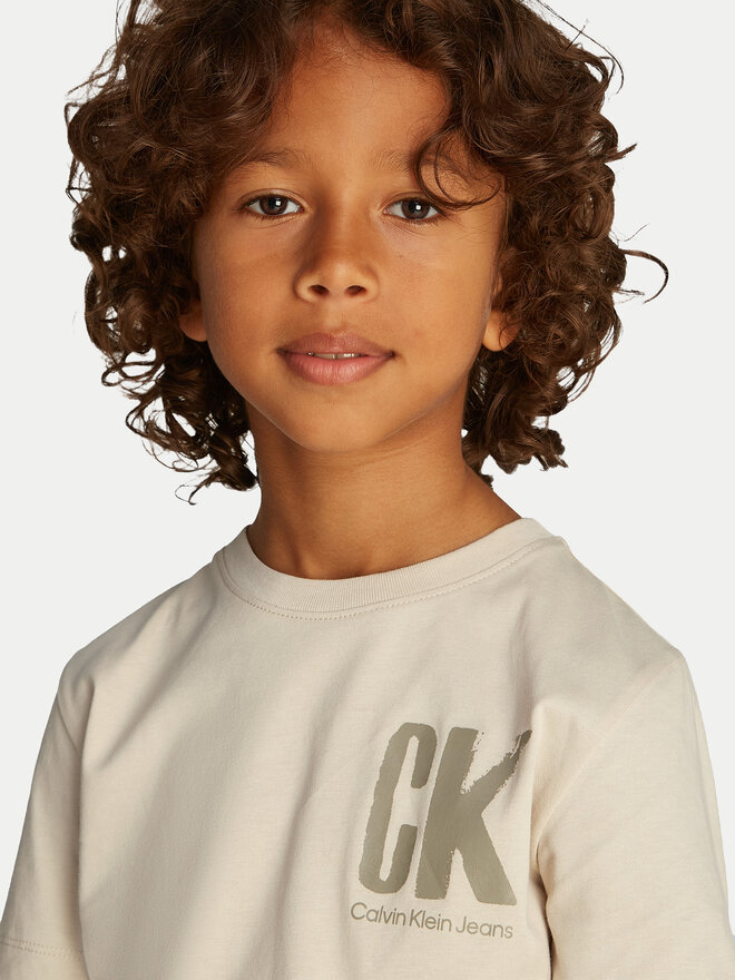 Calvin Klein Jeans Calvin Klein Jeans Футболка Surf Graphic IB0IB02447 Бежевий Regular Fit