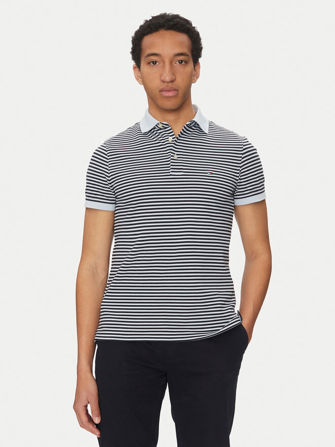 Tommy Hilfiger Tommy Hilfiger Pólóing 1985 MW0MW17771 Sötétkék Slim Fit