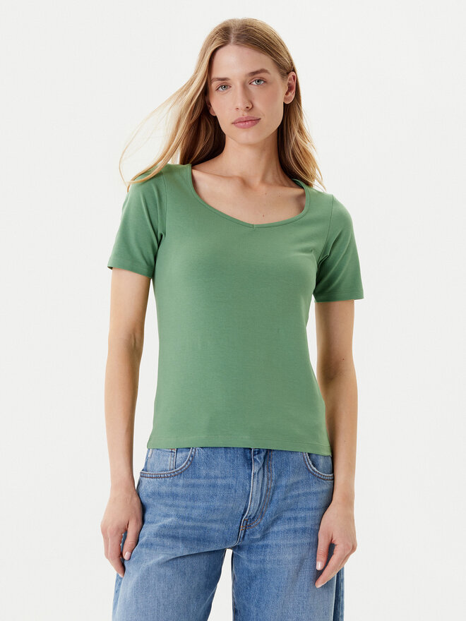 United Colors Of Benetton United Colors Of Benetton Camiseta 3FJHD401P Verde Slim Fit