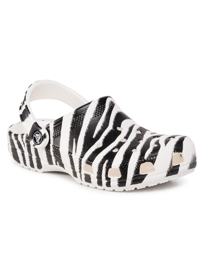 Crocs Шльопанці Crocs Classic Animal Print Clog 206676 Білий