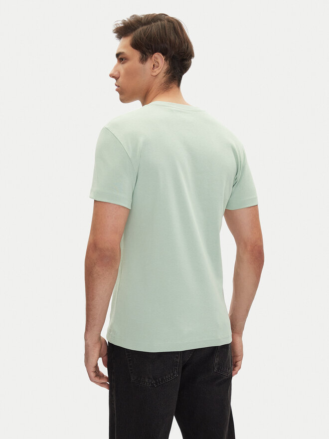 Mustang Mustang Marškinėliai Allen 1016486 Žalia Slim Fit