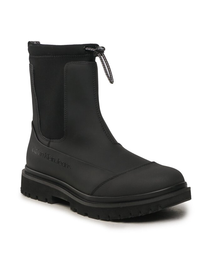 Calvin Klein Jeans Botine Calvin Klein Jeans Chunky Combat Chelsea Boot Rub YW0YW01065 Negru