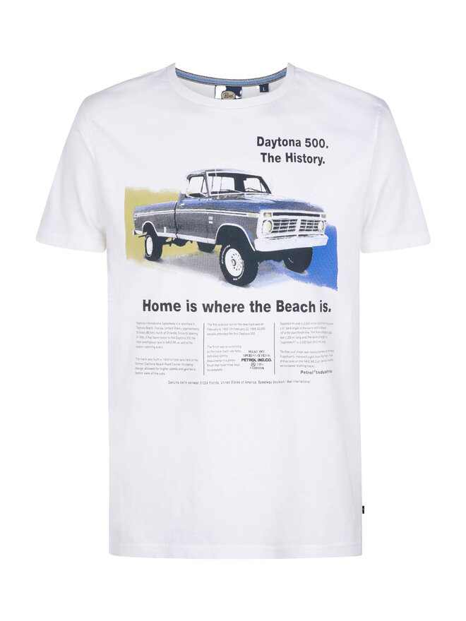 Petrol Industries Petrol Industries Camiseta M-1050-TSR604 Blanco Regular Fit