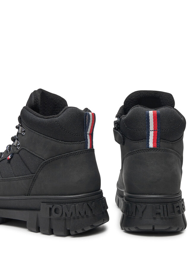 Tommy Hilfiger Μποτίνια Tommy Hilfiger Lace-Up Bootie T3X5-33707-1492 S Μαύρο