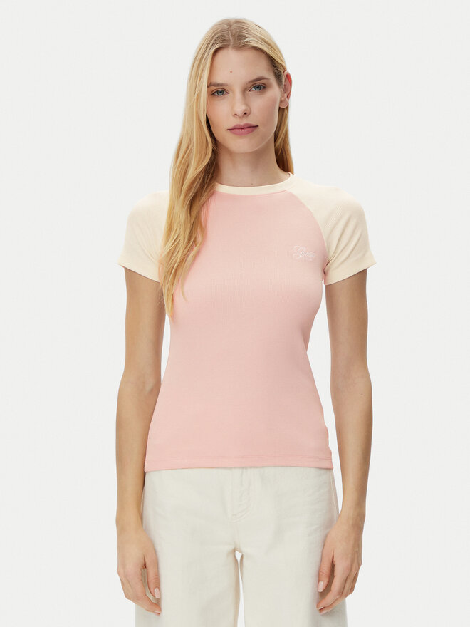 Guess Jeans Guess Jeans Футболка W5GP61 KA0H1 Рожевий Regular Fit