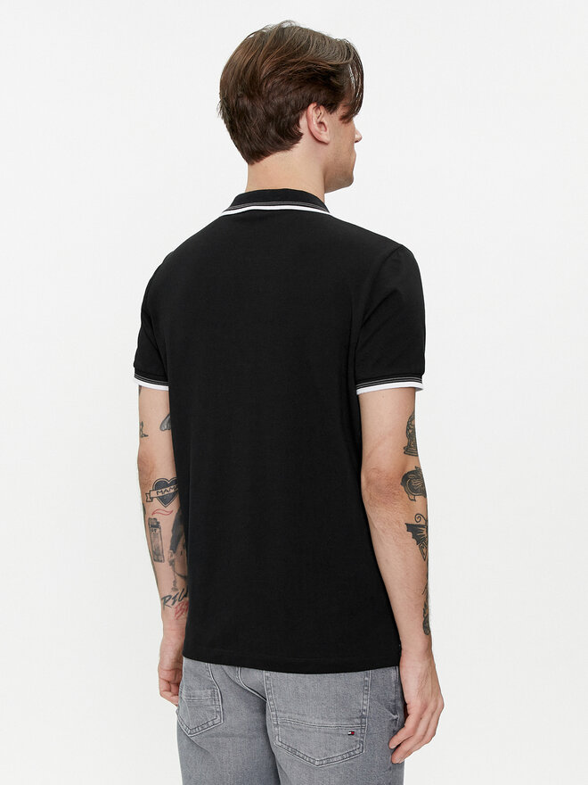 Geox Geox Polo marškinėliai M4510Q T2649 F9000 Juoda Regular Fit