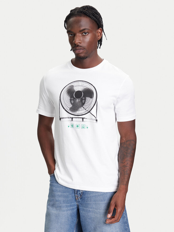 United Colors Of Benetton United Colors Of Benetton Футболка 3BL0U10AG Білий Relaxed Fit