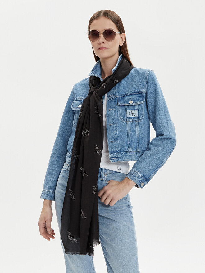 Calvin Klein Šál Calvin Klein Monologo K60K611982 Černá