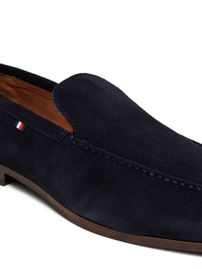 Tommy Hilfiger Mokassins Tommy Hilfiger Hilfiger Flexible Suede Loafer FM0FM05496 Dunkelblau