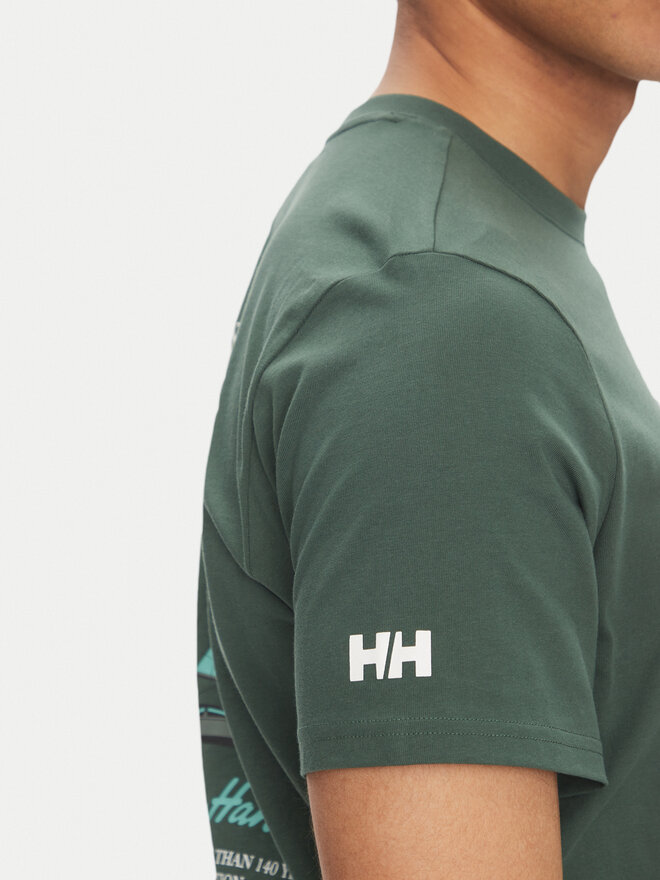 Helly Hansen Helly Hansen Marškinėliai Shoreline 54601 Žalia Regular Fit
