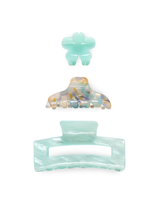 ONLY Set 3 sponk za lase ONLY 15340115 Modra