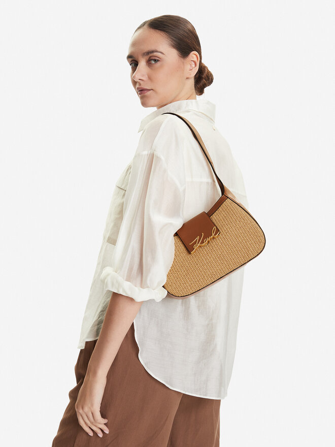 KARL LAGERFELD Ročna torba KARL LAGERFELD A2W30011 Rjava