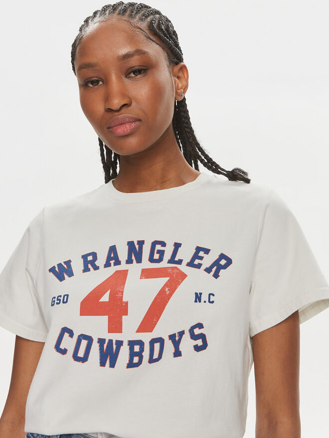 Wrangler Wrangler Marškinėliai 112350277 Écru Regular Fit