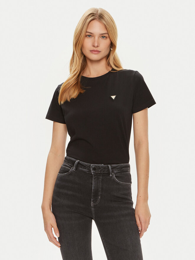 Guess Guess T-Shirt V4YI09 J1314 Μαύρο Regular Fit