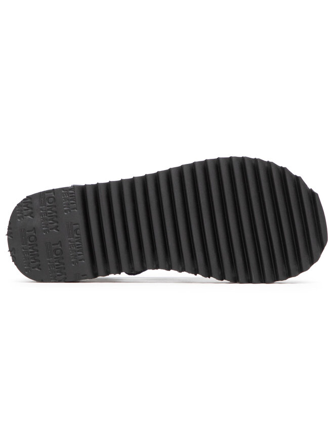 Tommy Jeans Sandalen Tommy Jeans Iridescent Strappy Sandal EN0EN01332 Schwarz