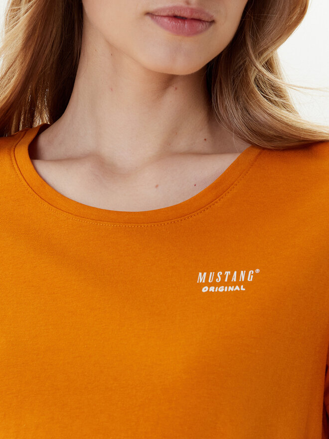 Mustang Mustang T-Shirt Alma 1016155 Πορτοκαλί Regular Fit