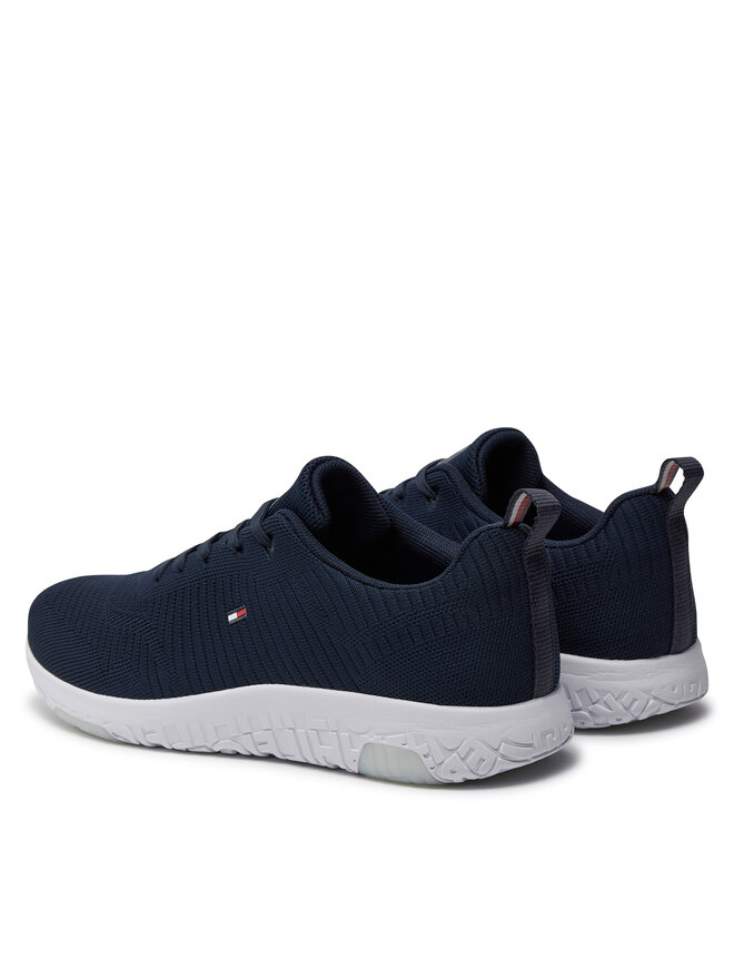 Tommy Hilfiger Snīkeri Tommy Hilfiger Corporate Knit Rib Runner FM0FM02838 Tumši zils