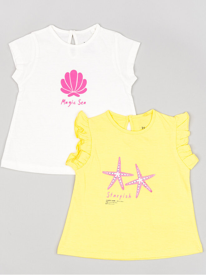 Zippy Zippy Pack de 2 camisetas ZBGAP0303 23014 De color Regular Fit