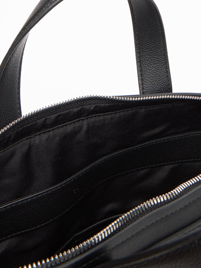 Calvin Klein Taška na laptop Calvin Klein Micro Pebble Slim Briefcase 36 LV04D3012G Čierna