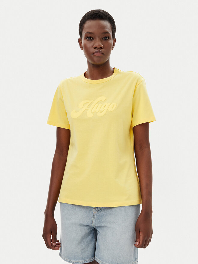 HUGO HUGO Camiseta Damacia_4 50539101 Amarillo Regular Fit
