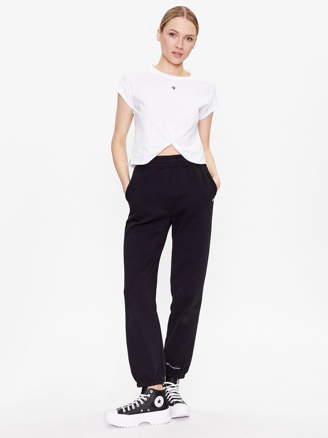 Converse Converse Marškinėliai Star Chevron Twist 10024546-A02 Balta Cropped Fit