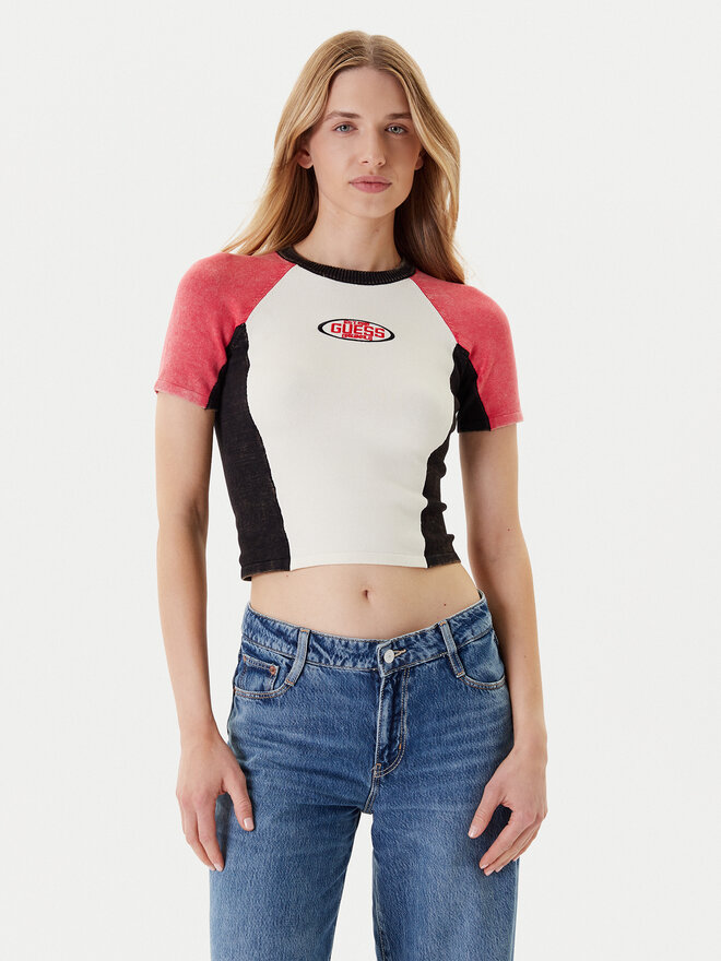 Guess Guess Футболка W5YR44 Z2YJ2 Écru Regular Fit