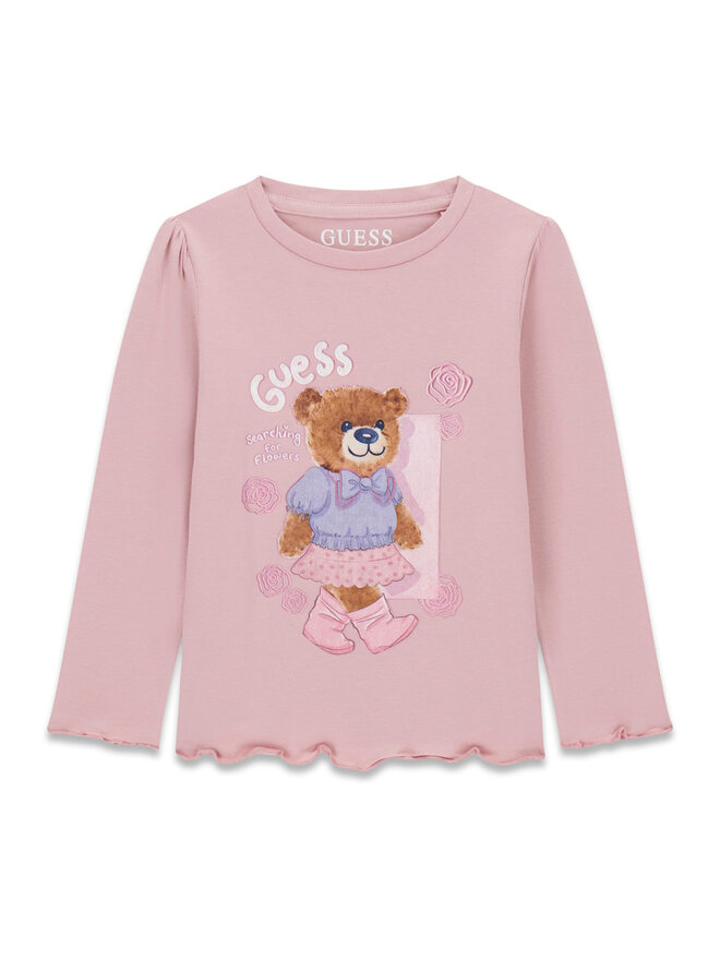 Guess Guess Bluse K6YI11 K3676 Rosa Regular Fit