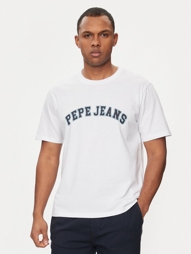 Pepe Jeans Pepe Jeans Marškinėliai Clement PM509220 Écru Regular Fit