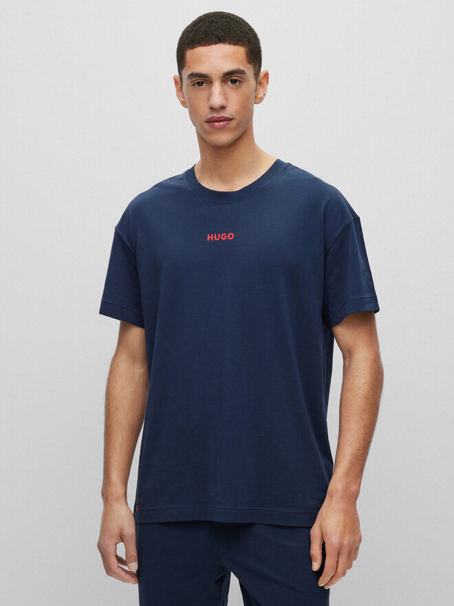HUGO HUGO Camiseta Linked 50493057 Azul marino Relaxed Fit