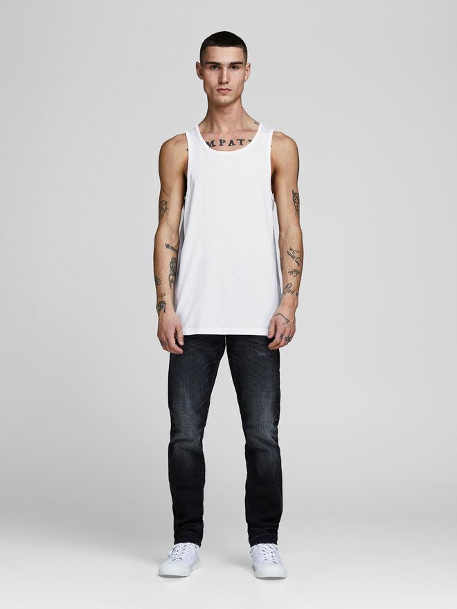 Jack&Jones Jack&Jones Set 2 majic brez rokavov Basic 12133910 Bela Regular Fit