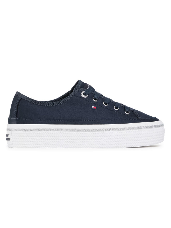Zapatillas de tenis Tommy Hilfiger Glitter Detail Flatform Sneaker FW0FW05013 Azul marino zapatos.es