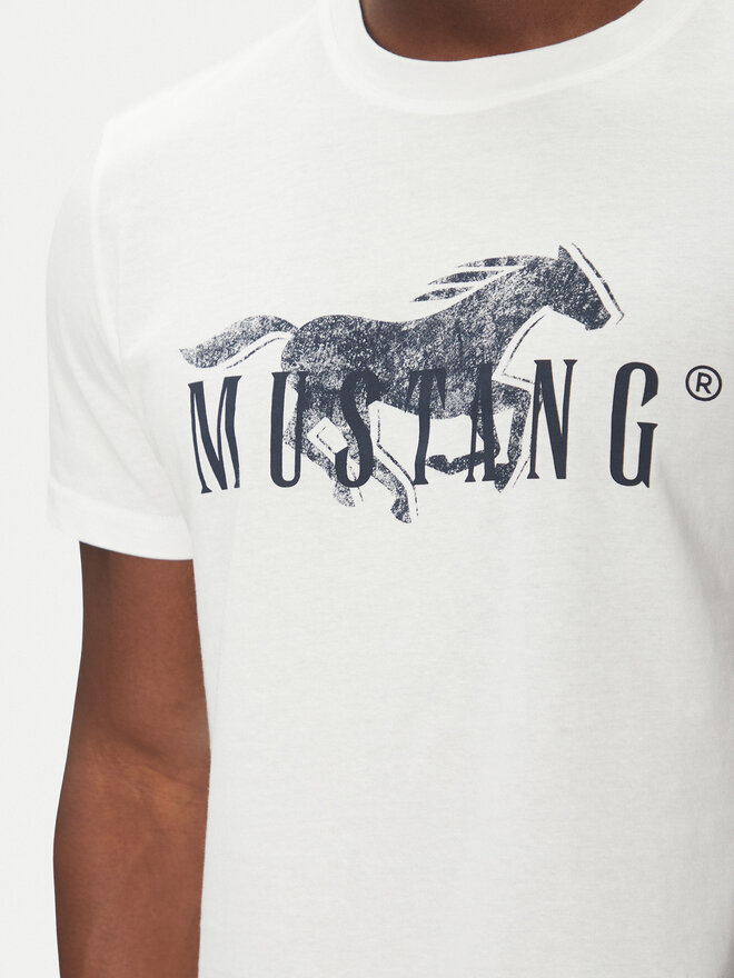 Mustang Mustang Marškinėliai Austin 1016492 Balta Regular Fit