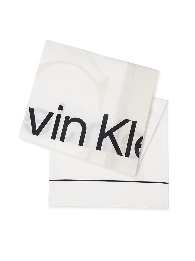 Calvin Klein Šátek Calvin Klein Monologo K60K611981 Bílá