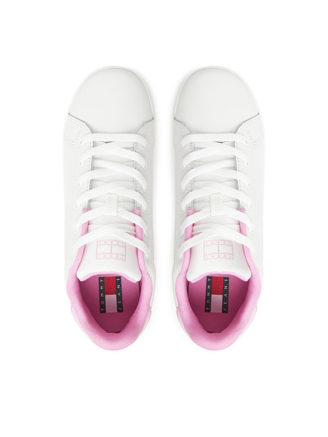 Tommy Jeans Снікерcи Tommy Jeans Tjw Flatform Patent Sneaker EN0EN02864 Écru