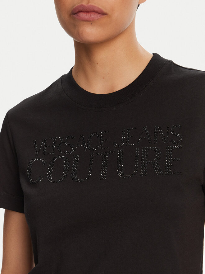 Versace Jeans Couture Versace Jeans Couture T-Shirt 78HAHS04 Μαύρο Regular Fit