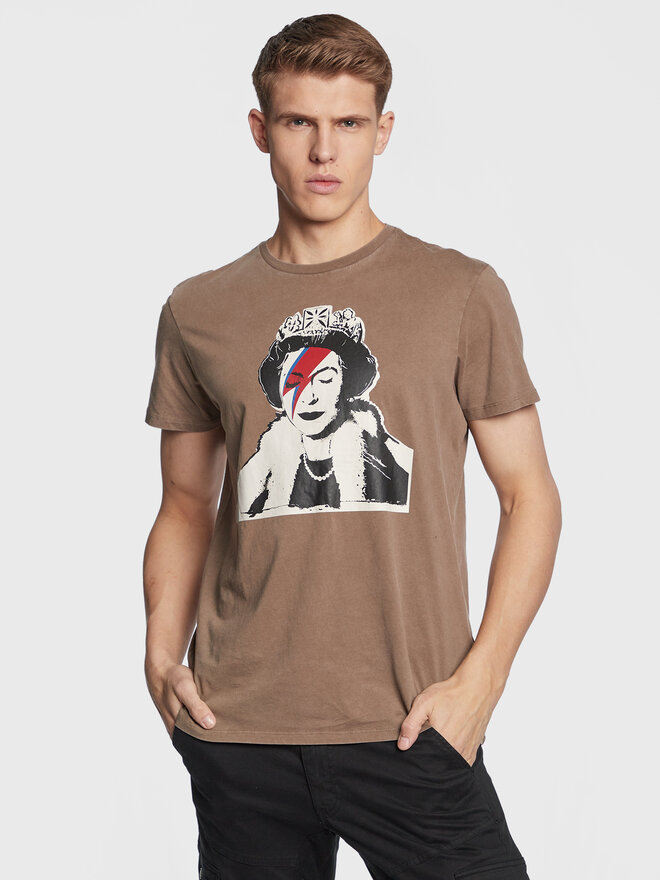 Guess Guess T-Shirt Queen M3RI1U KBDL0 Braun Regular Fit
