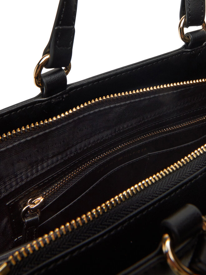 Tommy Hilfiger Τσάντα Tommy Hilfiger Heritage Satchel AW0AW17211 Μαύρο