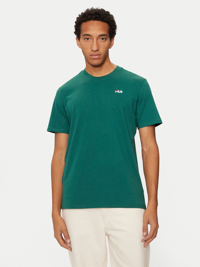 Fila Fila Marškinėliai Berloz FAM0340 Žalia Regular Fit