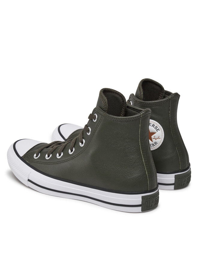 Converse Trampki Converse Chuck Taylor All Star Faux Leather Hi A09481C 371 Zielony