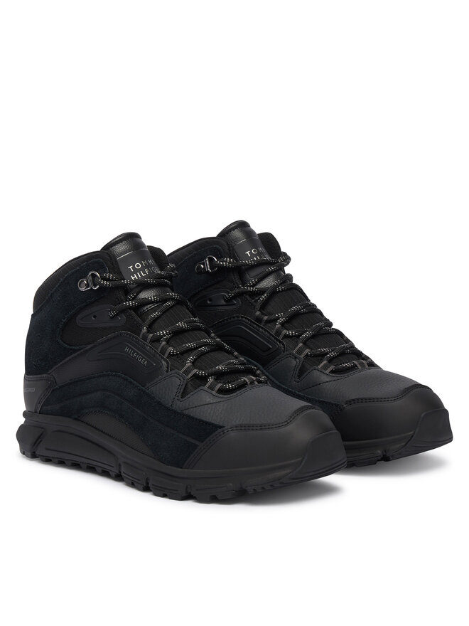 Tommy Hilfiger Schnürstiefeletten Tommy Hilfiger Hilfiger Wp Mix Chukka Runner FM0FM06022 Schwarz