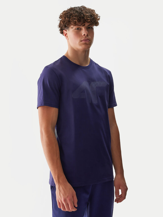 4F 4F Póló 4FWSS24TTSHM1155 Sötétkék Regular Fit