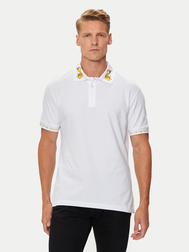Versace Jeans Couture Versace Jeans Couture Poloshirt 76GAGT00 Weiß Regular Fit