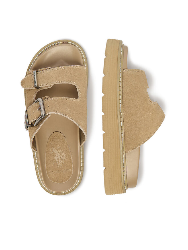 U.S. Polo Assn. Pantoletten U.S. Polo Assn. EO-TANIA001W/6S1 Beige