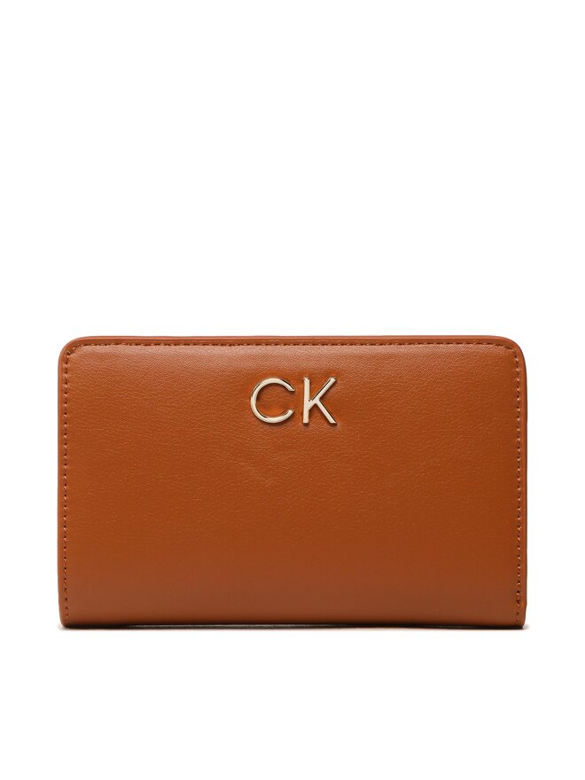 Calvin Klein Голям дамски портфейл Calvin Klein Re-Lock Bifold French Wallet K60K608992 Кафяв