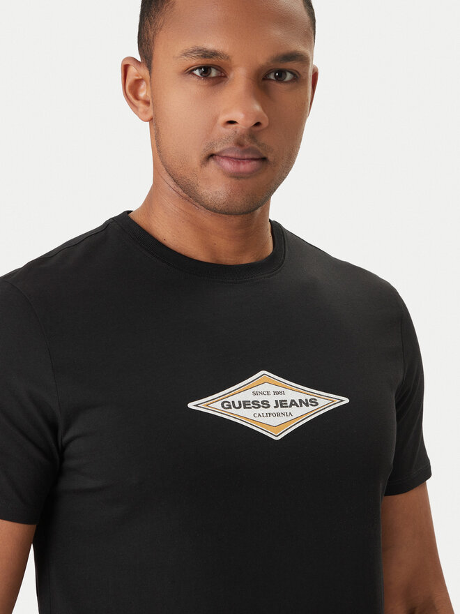 Guess Jeans Guess Jeans Футболка M6GIB4 K8HM0 Чорний Slim Fit