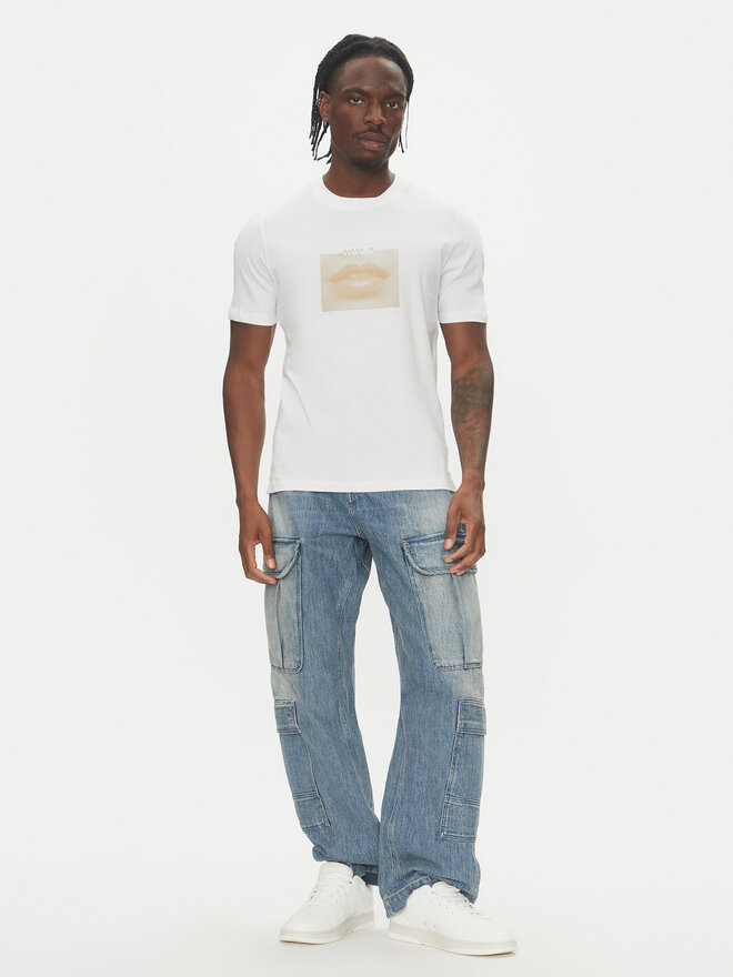 HUGO HUGO Camiseta Deterni 50544496 Blanco Regular Fit