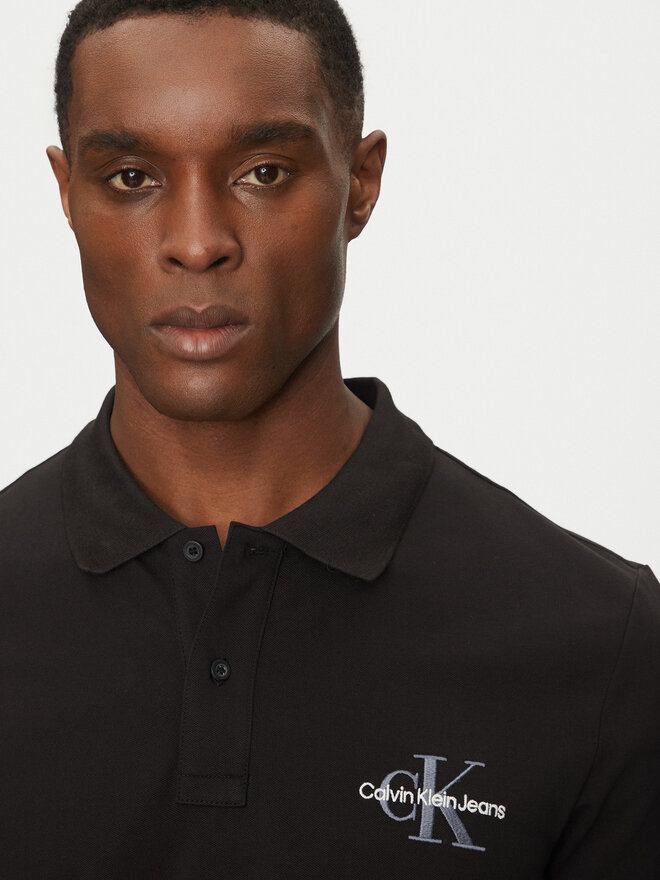 Calvin Klein Jeans Calvin Klein Jeans Poloshirt Monologo J30J325664 Schwarz Regular Fit
