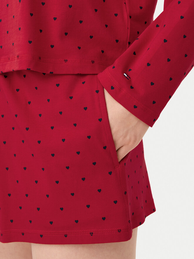 Tommy Hilfiger Tommy Hilfiger Pijama UW0UW05649 Rojo Relaxed Fit