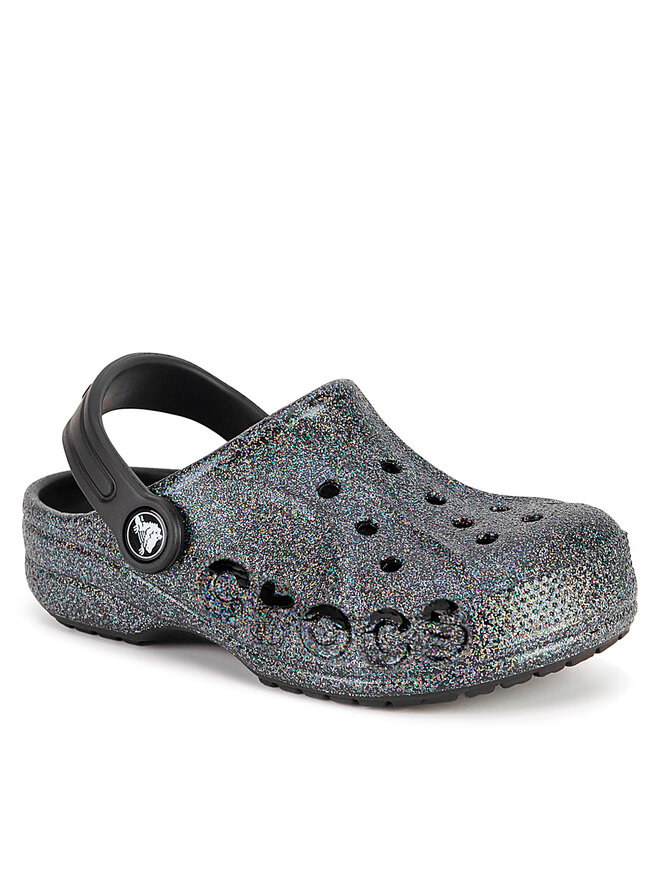 Crocs Чехли Crocs BAYA GLITTER CLOG 207015-0C4 Черен